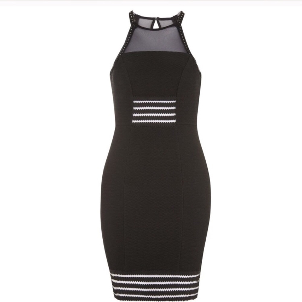 Topshop Mesh Bodycon Dress - Picture 2 of 6